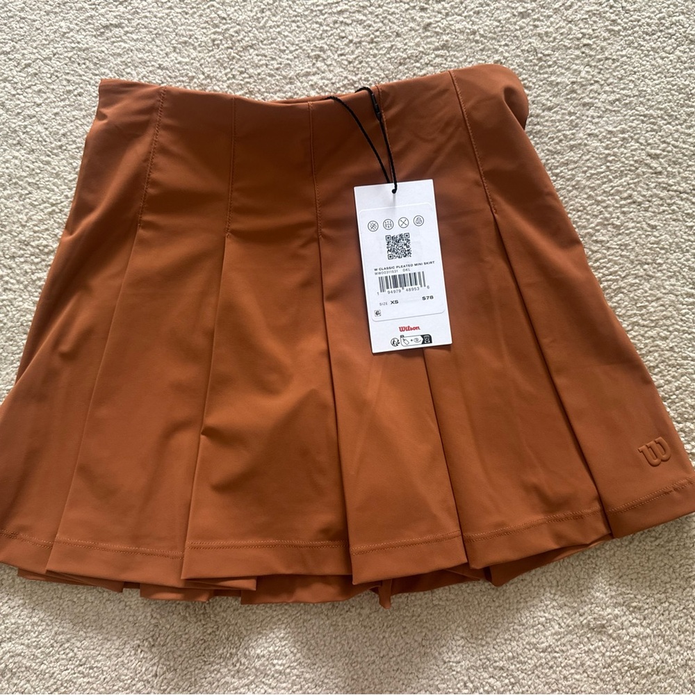 Wilson Rust-Colored Pleated Athletic Skirt